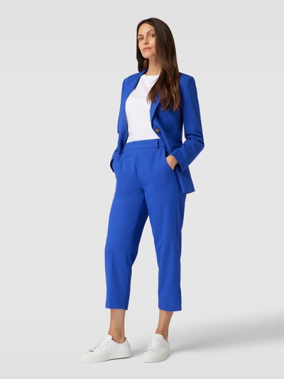 Kaffe Spodnie z zakładkami w pasie i skróconymi nogawkami model ‘KASAKURA’ Niebieski 1