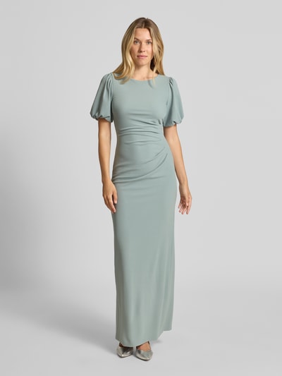 Swing Abendkleid mit Rundhalsausschnitt und Puffärmeln Lind 4