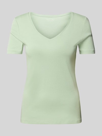 Christian Berg Woman T-shirt met V-hals Lindegroen - 1