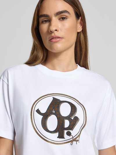 JOOP! T-shirt z nadrukiem z logo model ‘Tashi’ Biały 3