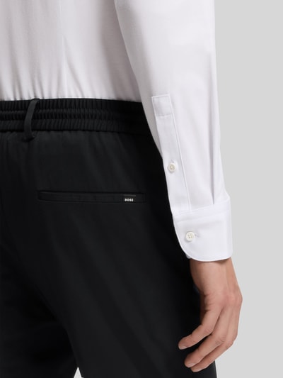 BOSS slim fit broek met trekkoord Zwart - 3