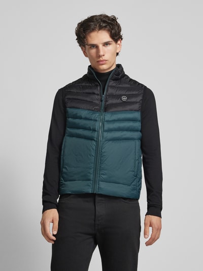 Jack & Jones Steppweste mit Label-Patch Modell 'ESPRINT' Petrol 4