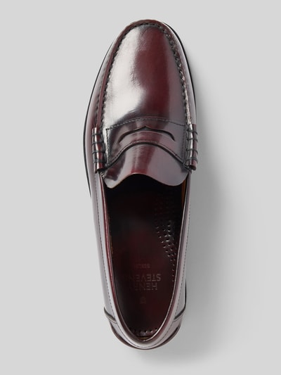 Produktfoto, Loafers aus Leder Modell 'Hunter' von Henry Stevens in dunklem Braun, Abgerundete-Spitze, Schlupfform, Echtleder, Absatzhöhe: 2 cm, Schafthöhe: 7 cm, Schaftweite: 13 cm