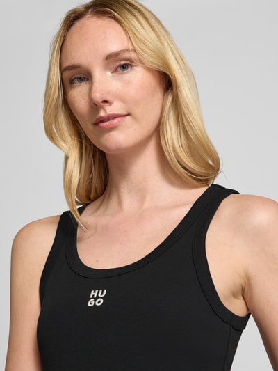 HUGO Tanktop mit Label-Stitching Modell 'Datamia' Black 3