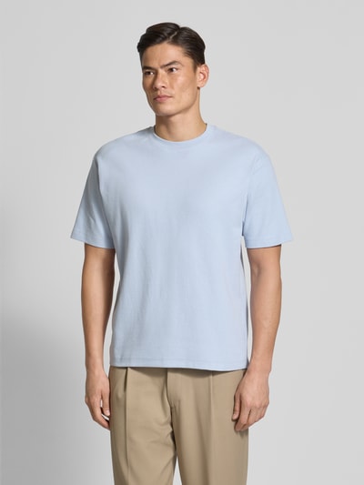 MCNEAL T-shirt met geribde ronde hals Lichtblauw - 4