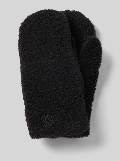 HUGO Wanten in teddybontlook, model 'BEATRIS' Zwart - 1