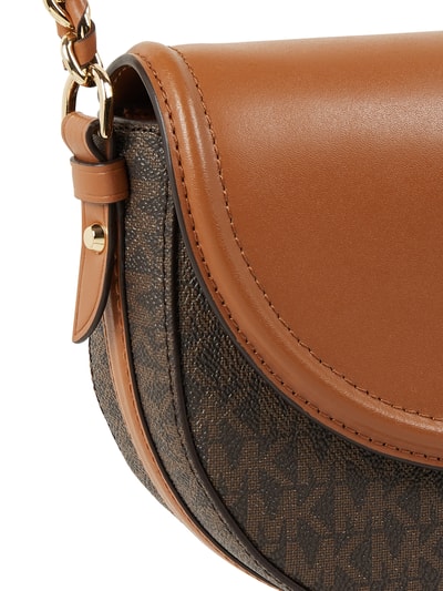 MICHAEL Michael Kors Saddle Bag mit Logo-Muster Modell 'Jet Set Charm' Dunkelbraun 3