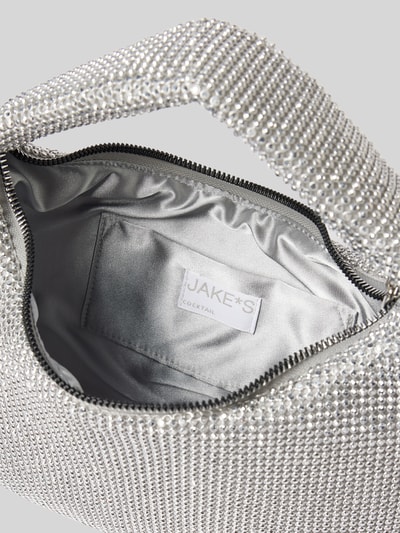 Jake*s Cocktail Shoulder Bag mit Allover-Ziersteinbesatz Silber 5