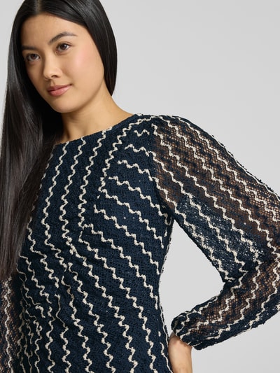 Vila Sukienka midi z okrągłym dekoltem model ‘ELLEN’ Granatowy 3