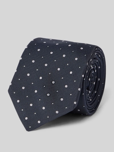 BOSS Krawatte aus Seiden-Mix Modell 'H-Tie 6 CM-262' Marine 1