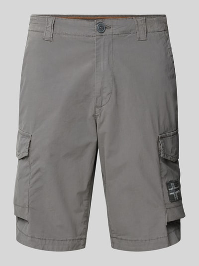 Napapijri Regular Fit Cargoshorts mit Label-Patch Modell 'HORTON' Mittelgrau 2