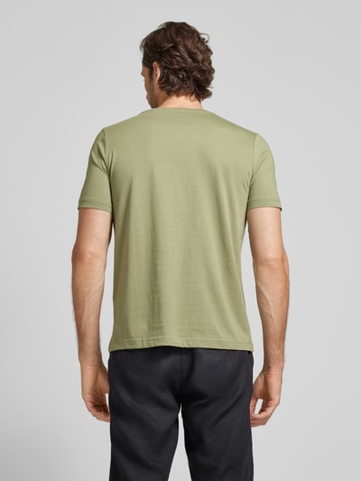 Fynch-Hatton T-Shirt mit Logo-Stitching Khaki 5