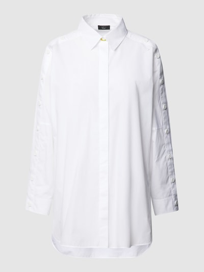 Marc Cain Oversized overhemdblouse met blinde knoopsluiting Wit - 2