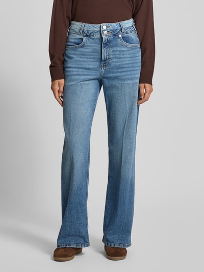 s.Oliver RED LABEL Wide leg jeans van katoenmix, model SURI' Jeansblauw - 4
