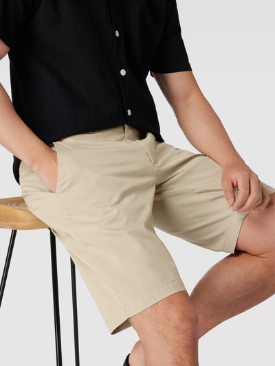 Brax Bermudas mit Knopf- und Reißverschluss Modell 'BOZEN' Beige 3