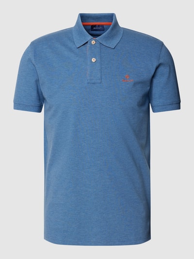 Gant Poloshirt mit Kontraststreifen Modell 'CONTRAST COLLAR' Jeansblau Melange 2