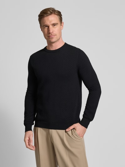 Antony Morato Strickpullover mit gerippten Abschlüssen Black 4