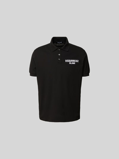 Dsquared2 Regular Fit Poloshirt aus Baumwolle Black 1