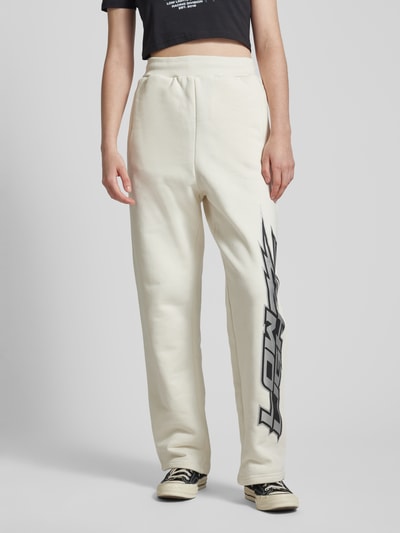 Low Lights Studios Jogpants mit Label-Print Modell 'LIGHTNING' Ecru 4