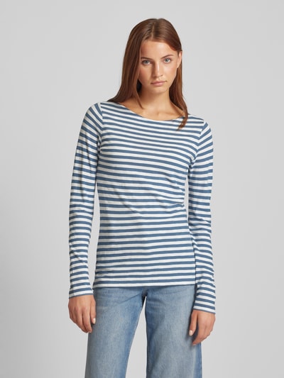 Marc O'Polo Longsleeve mit U-Boot-Ausschnitt Rauchblau 4