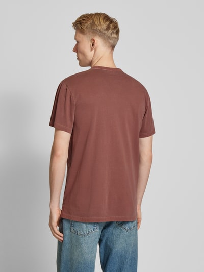 G-Star Raw T-Shirt mit Label-Print Modell 'Nifous' Rostrot 5