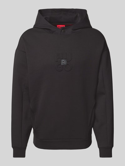 HUGO Hoodie mit Label-Badge Modell 'Debostaco' Black 2