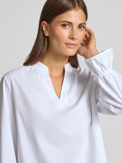 MORE & MORE Relaxed Fit Bluse mit Tunika-Ausschnitt Offwhite 3