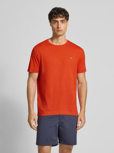 Gant Regular Fit T-Shirt mit Label-Stitching Orange 4