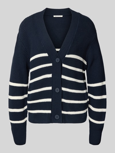 Tom Tailor Denim Regular fit gebreid jack van katoenmix Donkerblauw - 2