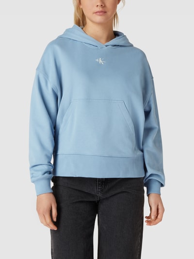 Calvin Klein Jeans Hoodie met capuchon, model 'MICRO' Lichtblauw - 4