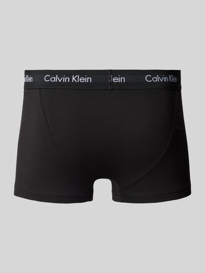 Calvin Klein Underwear Trunks aus Viskose mit Label-Bund im 3er-Pack Black 3