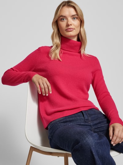 Christian Berg Woman Rollkragenpullover mit gerippten Abschlüssen Rot 3