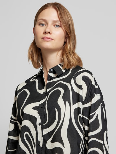 OPUS Overhemdblouse met platte kraag, model 'Feneda' Zwart - 3