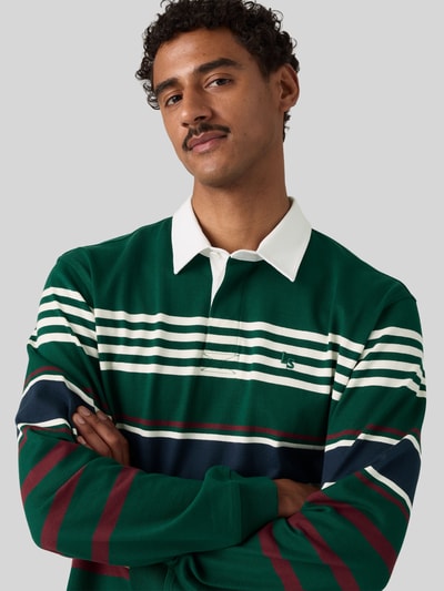 Levi's® Relaxed Fit Poloshirt aus reiner Baumwolle Modell 'STRIPPED RUGBY' Marine 3
