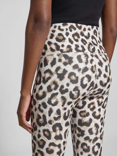Juvia Leggings mit Allover-Animal-Print Ecru 3
