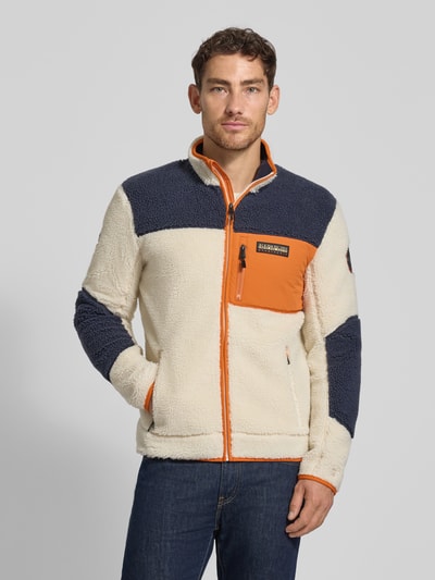 Napapijri Kurtka z polaru z kieszeniami zapinanymi na zamek błyskawiczny model ‘YUPIK’ Złamany biały 4