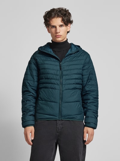 Jack & Jones Gewatteerd jack met capuchon, model 'ESTATE' Petrol - 4