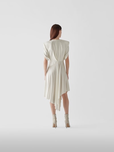 Alexandre Vauthier Midikleid mit Rundhalsausschnitt Beige 5