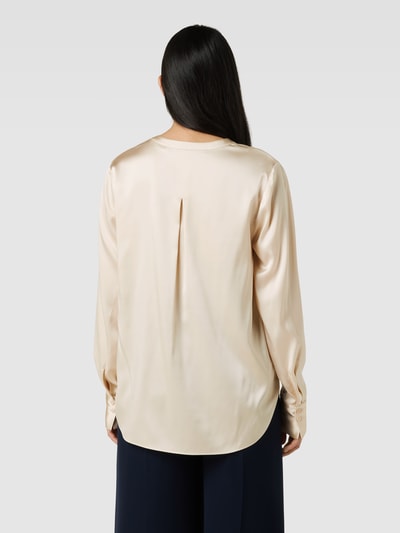 Herzensangelegenheit Zijden blouse met V-hals Zand - 5