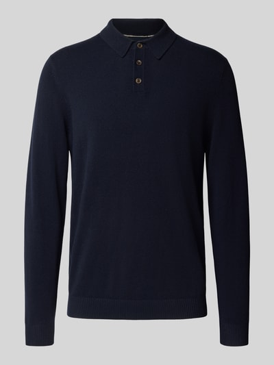 Christian Berg Men Sweter z dzianiny z czystego kaszmiru Granatowy 2