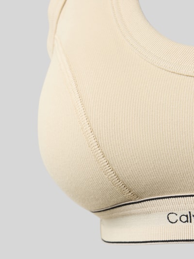 Calvin Klein Underwear BH mit elastischem Logo-Bund und breiten Trägern Beige 2