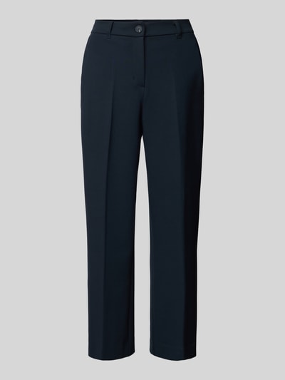 OPUS Stoffen broek met bandplooien, model 'Morella' Marineblauw - 1