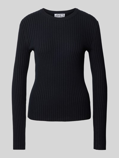 JAKE*S STUDIO WOMAN Strickpullover mit Rundhalsausschnitt Black 2