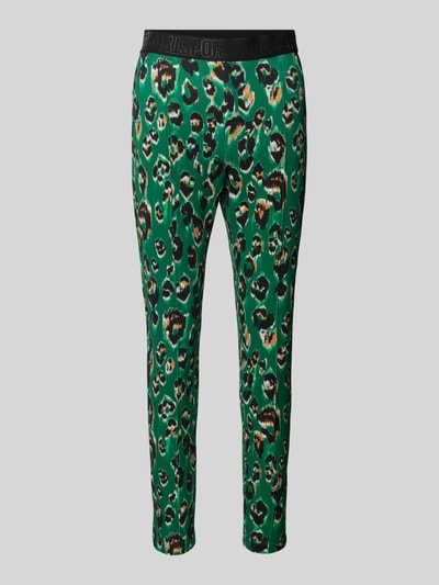 Marc Cain Slim fit stoffen broek met elastische band Groen - 2