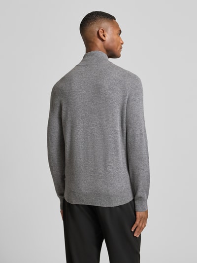 BOSS Regular fit gebreide pullover van een mix van scheerwol en kasjmier, model 'HEMARLO' Middengrijs - 5