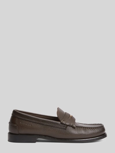 Tommy Hilfiger Loafer aus echtem Rindsleder mit Logo-Detail Dunkelbraun 3