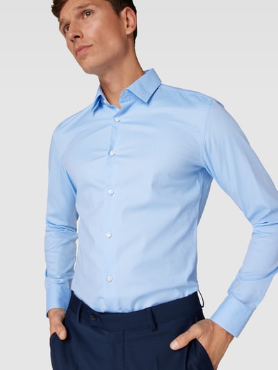 BOSS Slim fit zakelijk overhemd met kentkraag, model 'HANK' Bleu - 3