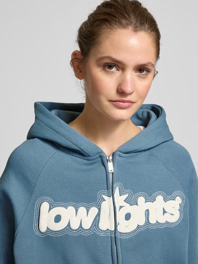 Low Lights Studios Oversized Sweatjacke mit Reißverschluss Modell 'Starlight' Blau 3