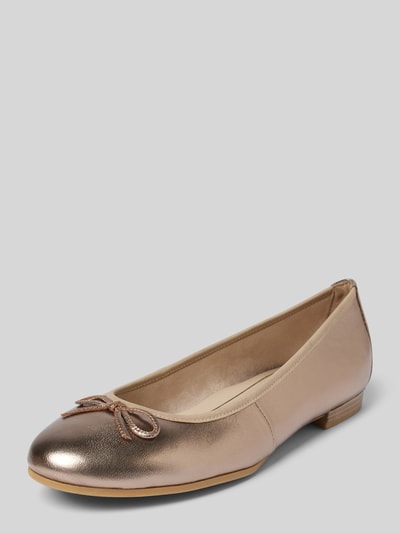 Tamaris Ballerinas mit Zierschleife Rose Gold 1