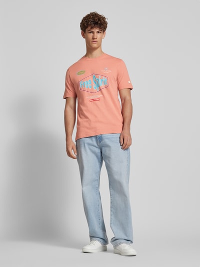 CHAMPION T-shirt met labeldetails Abrikoos - 1